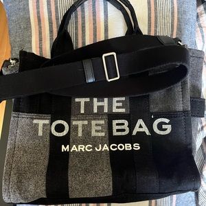 Black Washed Denim Marc Jacobs Tote Bag Size Medium